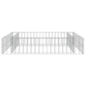  Gabionen-Hochbeet Verzinkter Stahl 100x100x20 cm