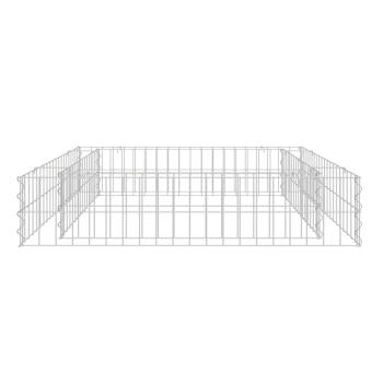 Gabionen-Hochbeet Verzinkter Stahl 100x100x20 cm