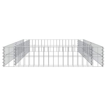 Gabionen-Hochbeet Verzinkter Stahl 200x100x20 cm