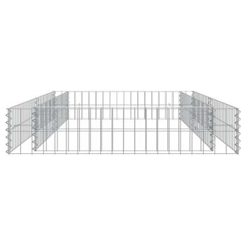 Gabionen-Hochbeet Verzinkter Stahl 200x100x20 cm
