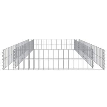  Gabionen-Hochbeet Verzinkter Stahl 300x100x20 cm