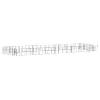  Gabionen-Hochbeet Verzinkter Stahl 300x100x20 cm