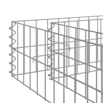  Gabionen-Hochbeet Verzinkter Stahl 300x100x20 cm
