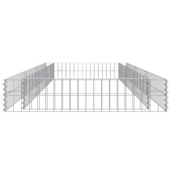  Gabionen-Hochbeet Verzinkter Stahl 300x100x20 cm