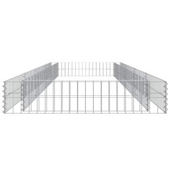 Gabionen-Hochbeet Verzinkter Stahl 400x100x20 cm