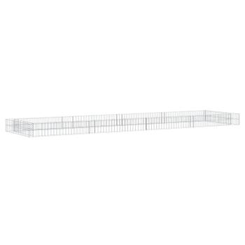 Gabionen-Hochbeet Verzinkter Stahl 400x100x20 cm