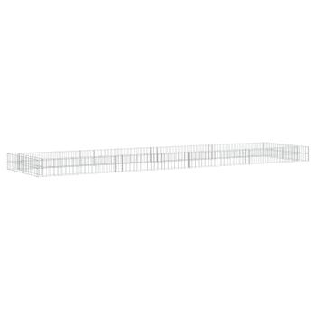 Gabionen-Hochbeet Verzinkter Stahl 400x100x20 cm