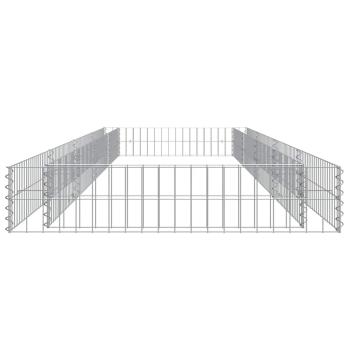 Gabionen-Hochbeet Verzinkter Stahl 400x100x20 cm