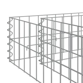 Gabionen-Hochbeet Verzinkter Stahl 400x100x20 cm
