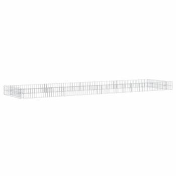 Gabionen-Hochbeet Verzinkter Stahl 400x100x20 cm
