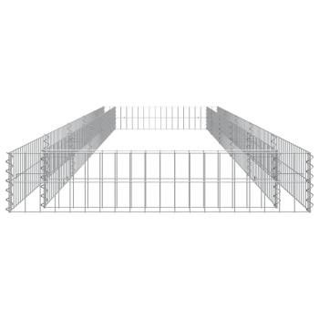 Gabionen-Hochbeet Verzinkter Stahl 500x100x20 cm