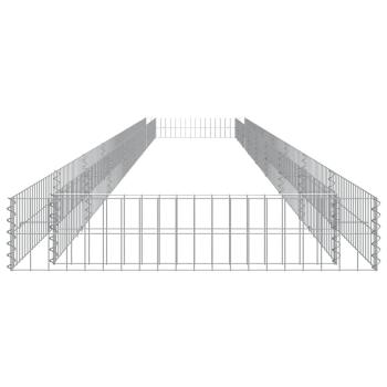  Gabionen-Hochbeet Verzinkter Stahl 800x100x20 cm