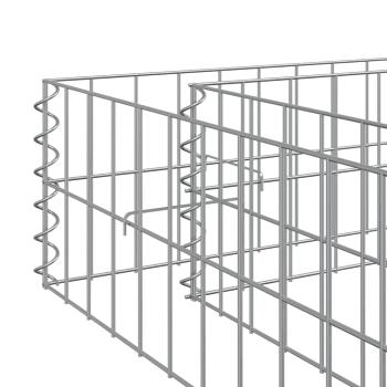 Gabionen-Hochbeet Verzinkter Stahl 800x100x20 cm