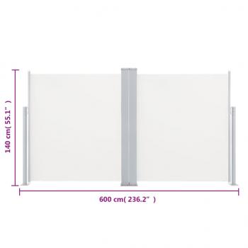 Seitenmarkise Ausziehbar Creme 140x600 cm
