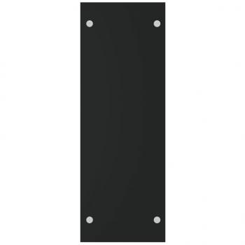 Brennholzregal Schwarz 40x35x100 cm Hartglas
