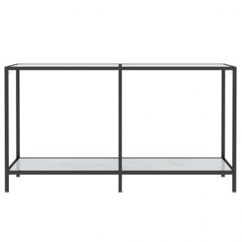 Konsolentisch Weiß 140x35x75,5 cm Hartglas