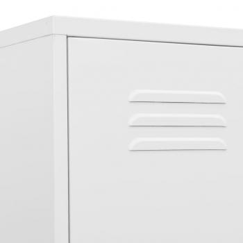 Schließfachschrank Weiß 35x46x180 cm Stahl 