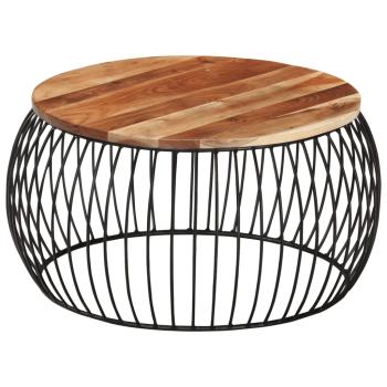 Couchtisch Ø68 cm Massivholz Akazie