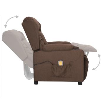 Massagesessel Taupe Stoff