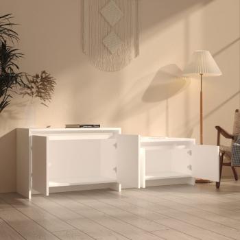 ARDEBO.de - TV-Schrank Weiß 146,5x35x50 cm Holzwerkstoff