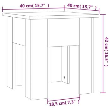 ARDEBO.de - Couchtisch Braun Eichen-Optik 40x40x42 cm Holzwerkstoff