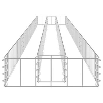  Gabionen-Hochbeet Verzinkter Stahl 360x30x10 cm