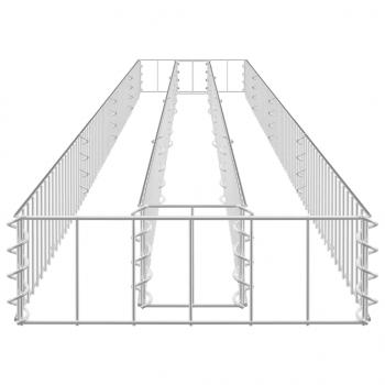  Gabionen-Hochbeet Verzinkter Stahl 360x30x10 cm