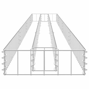 Gabionen-Hochbeet Verzinkter Stahl 360x30x10 cm