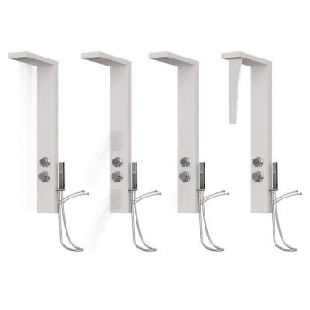 Duschpaneel-System Aluminium Weiß