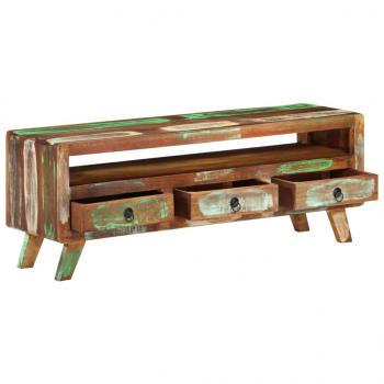 TV-Schrank Mehrfarbig 110x30x40 cm Altholz Massiv