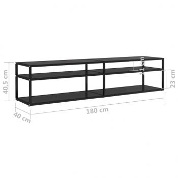 TV-Schrank Schwarz 180x40x40,5 cm Hartglas