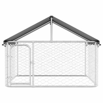 Outdoor-Hundezwinger mit Dach 200x200x150 cm
