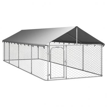 Outdoor-Hundezwinger mit Dach 600x200x150 cm