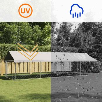 Outdoor-Hundezwinger mit Dach 600x200x150 cm