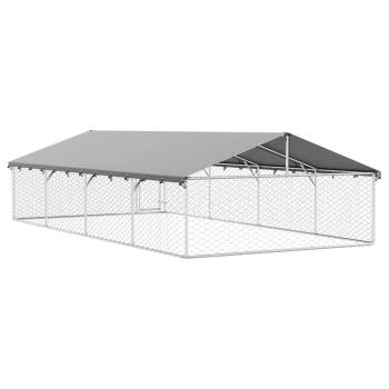 Outdoor-Hundezwinger mit Dach 600x300x150 cm