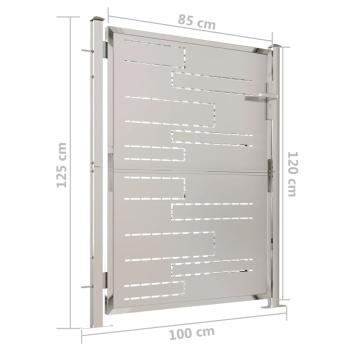 Gartentor 100x125 cm Edelstahl