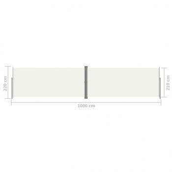 Seitenmarkise Ausziehbar Creme 220x1000 cm