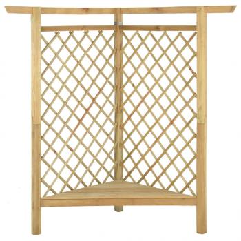 Eckpergola mit Bank 166x81x174 cm Kiefernholz Imprägniert  