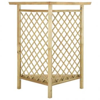 Eckpergola mit Bank 166x81x174 cm Kiefernholz Imprägniert  