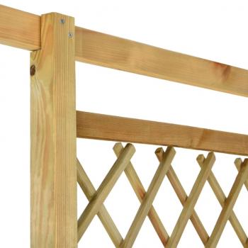 Eckpergola mit Bank 166x81x174 cm Kiefernholz Imprägniert  