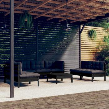 ARDEBO.de - 8-tlg. Garten-Lounge-Set mit Kissen Massivholz Kiefer
