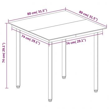 3-tlg. Garten-Essgruppe mit Auflagen Poly Rattan und Glas