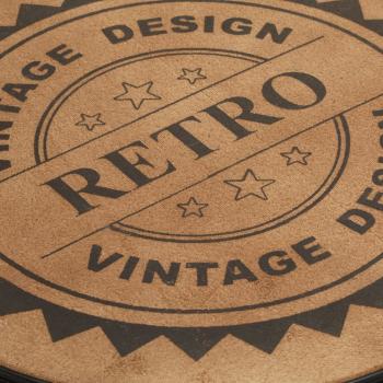 ARDEBO.de - Barhocker mit Canvas-Aufdruck 2 Stk. Braun Schwarz Ziegenleder