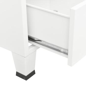 ARDEBO.de - Lagerschrank Industrial Weiß 70x40x115 cm Metall