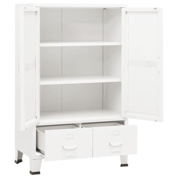 Lagerschrank Industrial Weiß 70x40x115 cm Metall