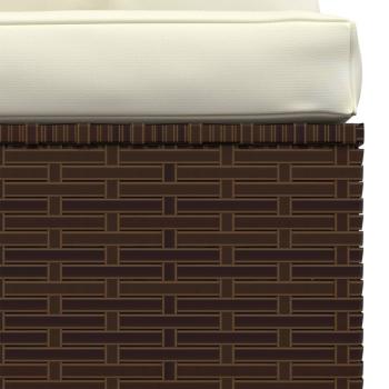ARDEBO.de - 4-Sitzer-Sofa mit Kissen Braun Poly Rattan