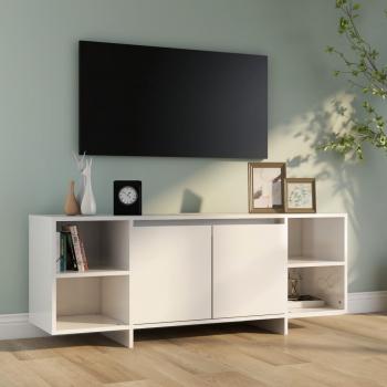 ARDEBO.de - TV-Schrank Hochglanz-Weiß 130x35x50 cm Holzwerkstoff