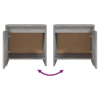Nachttisch Grau Sonoma 45x34x44,5 cm Holzwerkstoff