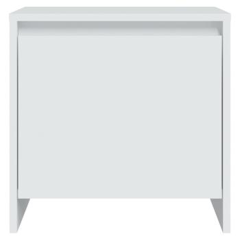 Nachttische 2 Stk. Weiß 45x34x44,5 cm Holzwerkstoff
