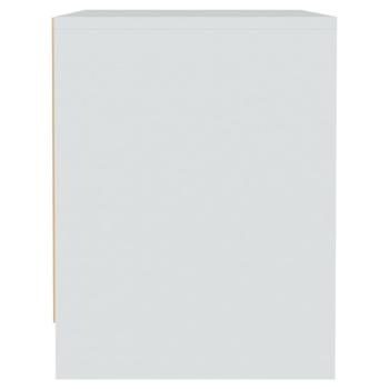 Nachttische 2 Stk. Weiß 45x34x44,5 cm Holzwerkstoff